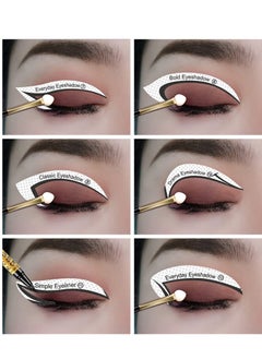 SYOSI Cat Eyeliner Eyeshadow Stencil Sticker, Stamp Pad Stencil Sticker Set for Eyeshadow and Eyeliner for Makeup Beginners Essentials (12 Styles)  - Image 2