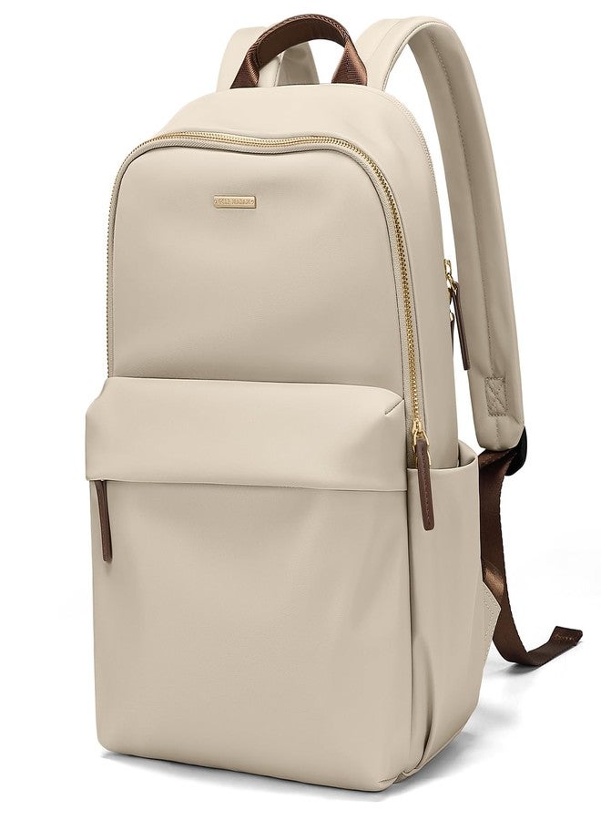 GOLF QUALITY Laptop Backpack for Women Fit 14 Inch Stylish Daypack Notebook Travel Work Commuter Casual Daypack Backpack Purse for Women Travel Business (Apricot) - Image 1