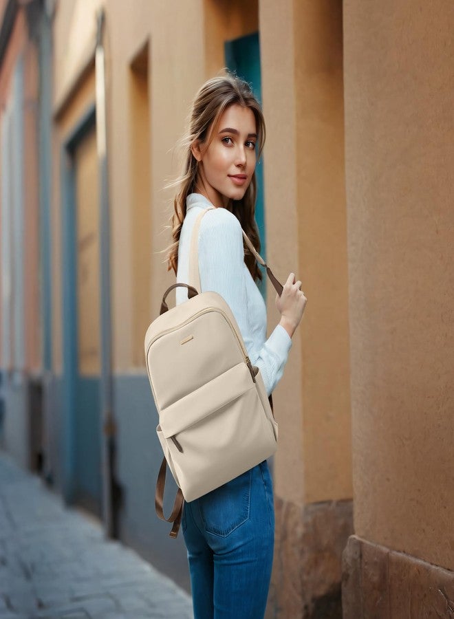 GOLF QUALITY Laptop Backpack for Women Fit 14 Inch Stylish Daypack Notebook Travel Work Commuter Casual Daypack Backpack Purse for Women Travel Business (Apricot) - Image 5