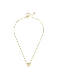 POLICE Heartstone NecklaceHeart-Shaped Convex Pendant with Radiant Crystals and  Signature, Bold Love  - Image 1