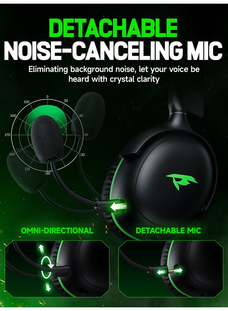 KOFIRE XGONE Head-Mounted Wired Bluetooth 2.4G Tri-Mode Connection Low-Latency Gaming Headset Can Be Adapted to XBOX ONE/S/X, XBOX 360, PS4, PS5, Switch, PC, Pad, Laptop  - Image 5