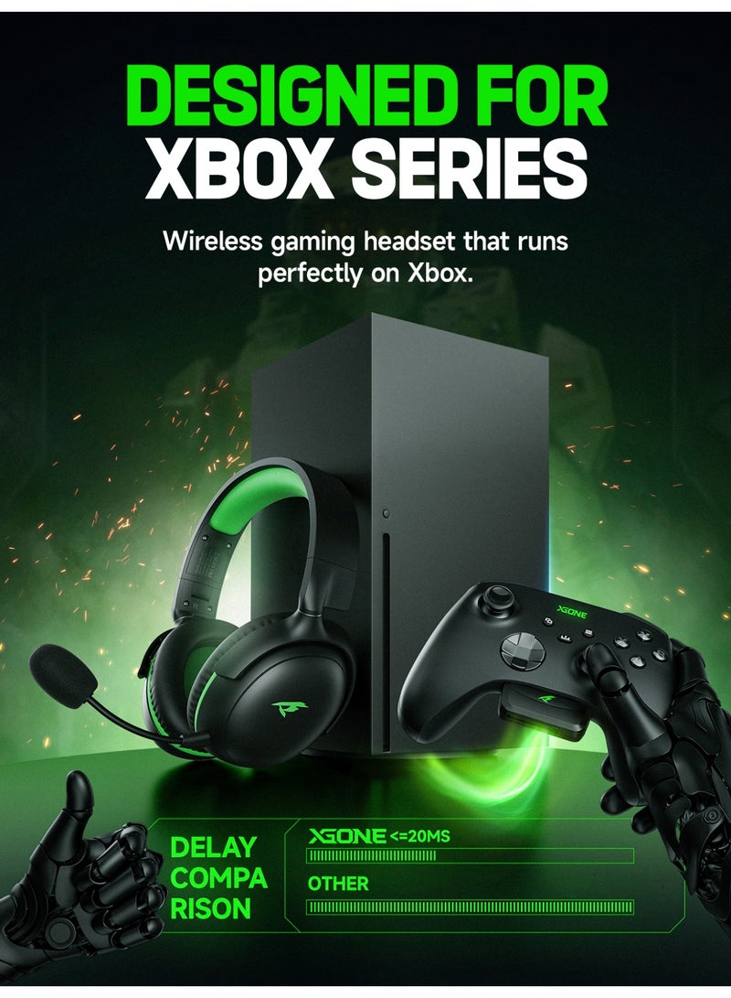 KOFIRE XGONE Head-Mounted Wired Bluetooth 2.4G Tri-Mode Connection Low-Latency Gaming Headset Can Be Adapted to XBOX ONE/S/X, XBOX 360, PS4, PS5, Switch, PC, Pad, Laptop  - Image 2