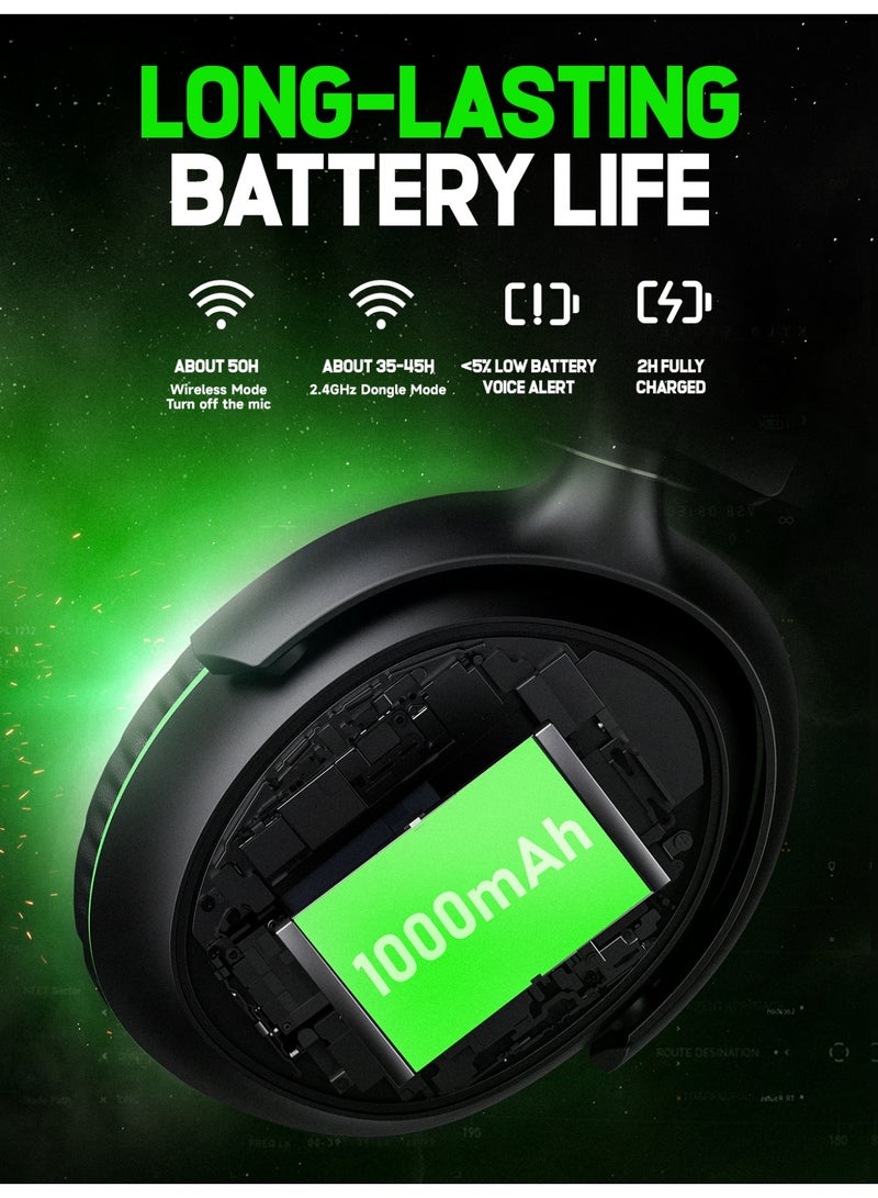 KOFIRE XGONE Head-Mounted Wired Bluetooth 2.4G Tri-Mode Connection Low-Latency Gaming Headset Can Be Adapted to XBOX ONE/S/X, XBOX 360, PS4, PS5, Switch, PC, Pad, Laptop  - Image 4