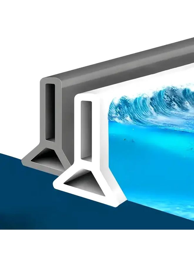 White Self Adhesive Bathroom Splash Guard 78 74 Inch Anti Splash Panel For Shower Bathtub Sink Easy Install Easy Clean - Image 1