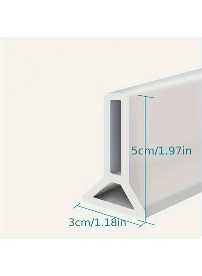 White Self Adhesive Bathroom Splash Guard 78 74 Inch Anti Splash Panel For Shower Bathtub Sink Easy Install Easy Clean - Image 3