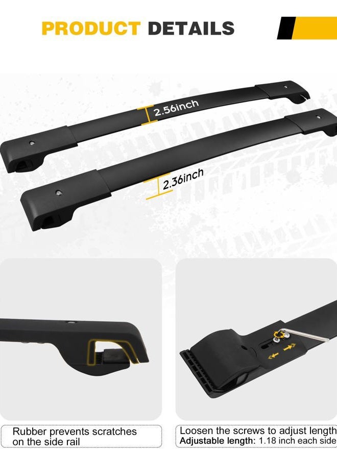 EZREXPM Cross Bars Roof Rack Fit for 2014-2023 Subaru Forester / 2013-2023 XV Crosstrek / 2012-2019 Impreza Cargo Carrier with Raised Side Rails - Image 4