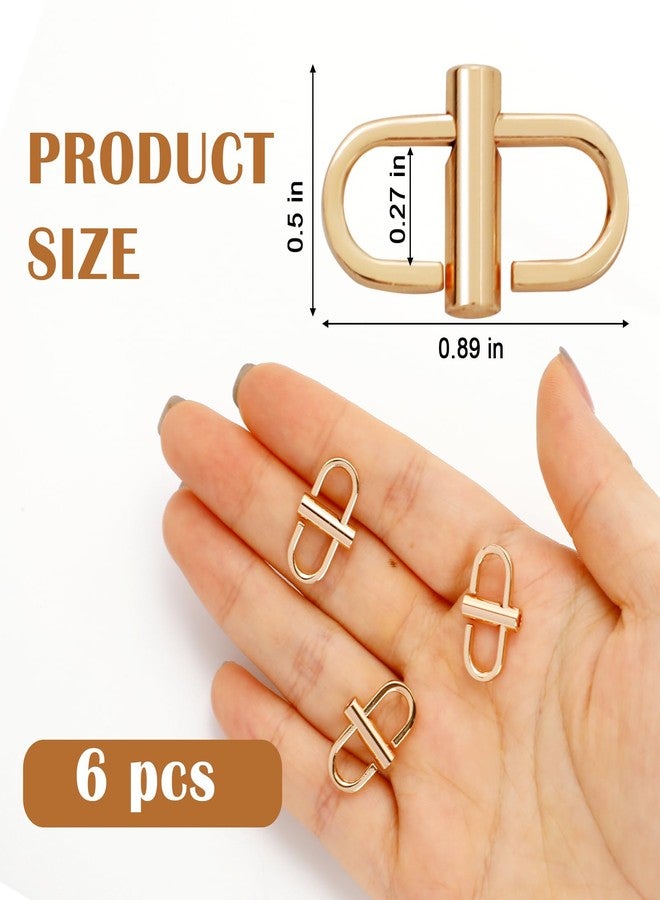 EOMTUR 6 PCS 360° Rotatable Chain Strap Shortener, Alloy Necklace Adjuster Clasp for Purse, Bag, and Jewelry Chains-Gold - Image 2