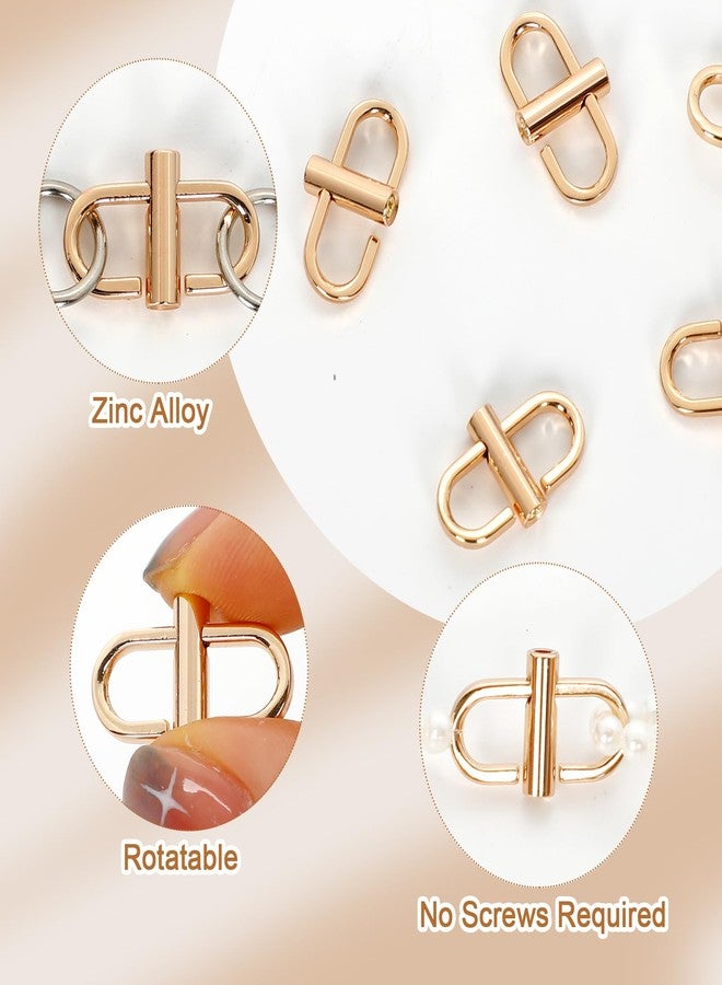 EOMTUR 6 PCS 360° Rotatable Chain Strap Shortener, Alloy Necklace Adjuster Clasp for Purse, Bag, and Jewelry Chains-Gold - Image 4