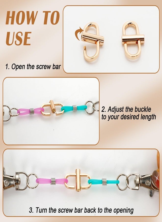 EOMTUR 6 PCS 360° Rotatable Chain Strap Shortener, Alloy Necklace Adjuster Clasp for Purse, Bag, and Jewelry Chains-Gold - Image 3