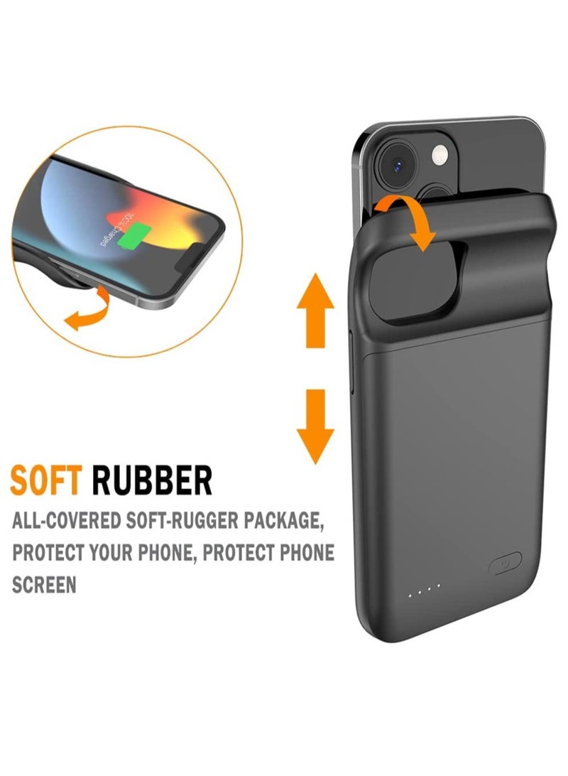 ELTRAZONE for iPhone 13 Pro Max/12 Pro Max Battery Case4800mAh Support SYNC Data Wired Headset External Backup Portable Pack Battery Charger Case for iPhone 13 Pro Max/12 Pro Max-6.7 inch - Image 4