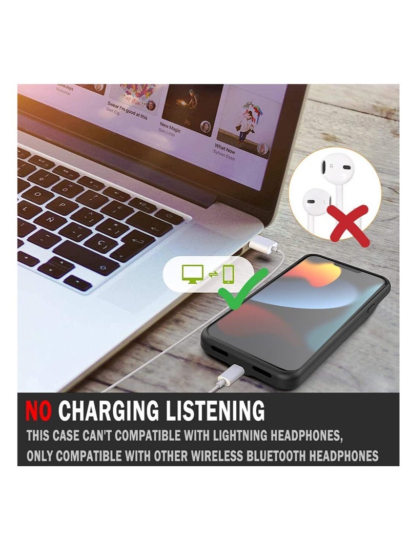 ELTRAZONE for iPhone 13 Pro Max/12 Pro Max Battery Case4800mAh Support SYNC Data Wired Headset External Backup Portable Pack Battery Charger Case for iPhone 13 Pro Max/12 Pro Max-6.7 inch - Image 2
