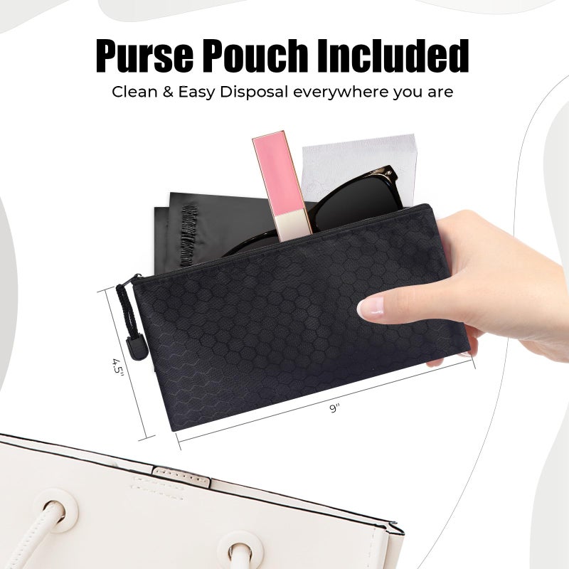 Dergik 160 pcs Sanitary Napkin Disposal Bags, Personal Care Feminine Hygiene Disposal Bags, Opaque, Odor Control, Discreet Disposal for Tampons, Pads, Liners,Diapers, with Pouch, Black - Image 4