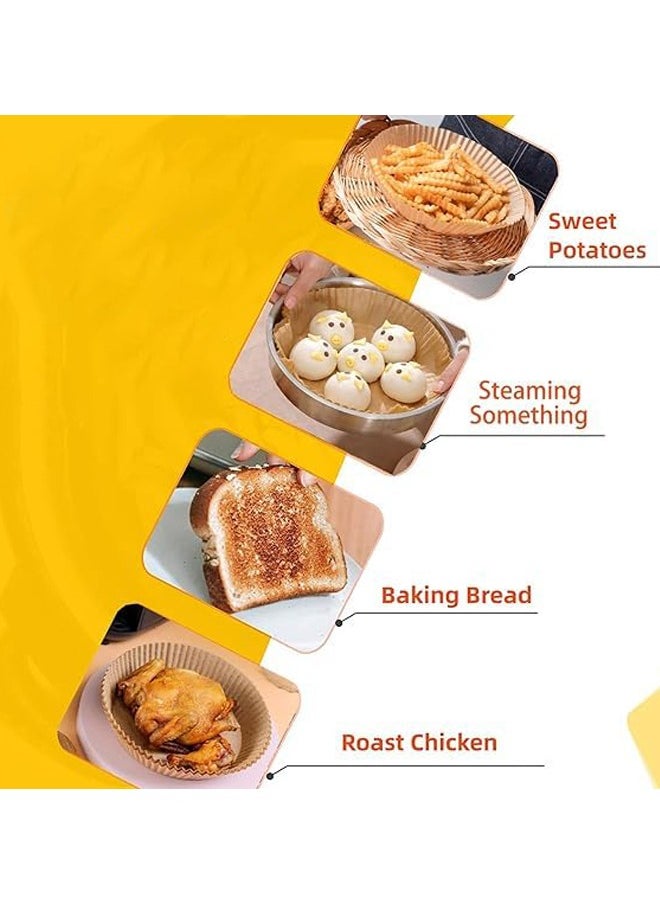 Home Care - Home Care Air Fryer 100 Pc Paper Liners, Air Fryer Disposable Liners, Non-Stick and Oil Proof for Easy Cleanup,Oil-proof, Water-proof, Parchment Baking Paper for Baking Roasting Microwave - Image 1