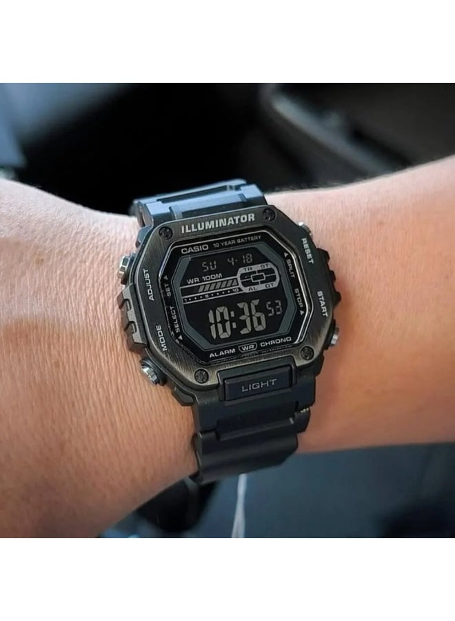 Casio MWD-110HB-1BVDF Men’s Analog Watch – Black Dial, Black Resin Strap, Water Resistant, Date Display - Image 5