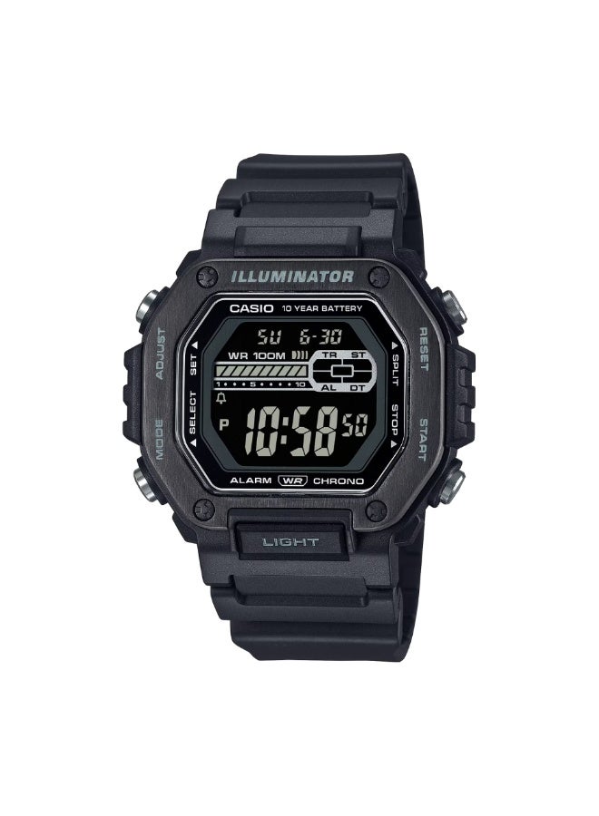 Casio MWD-110HB-1BVDF Men’s Analog Watch – Black Dial, Black Resin Strap, Water Resistant, Date Display - Image 1