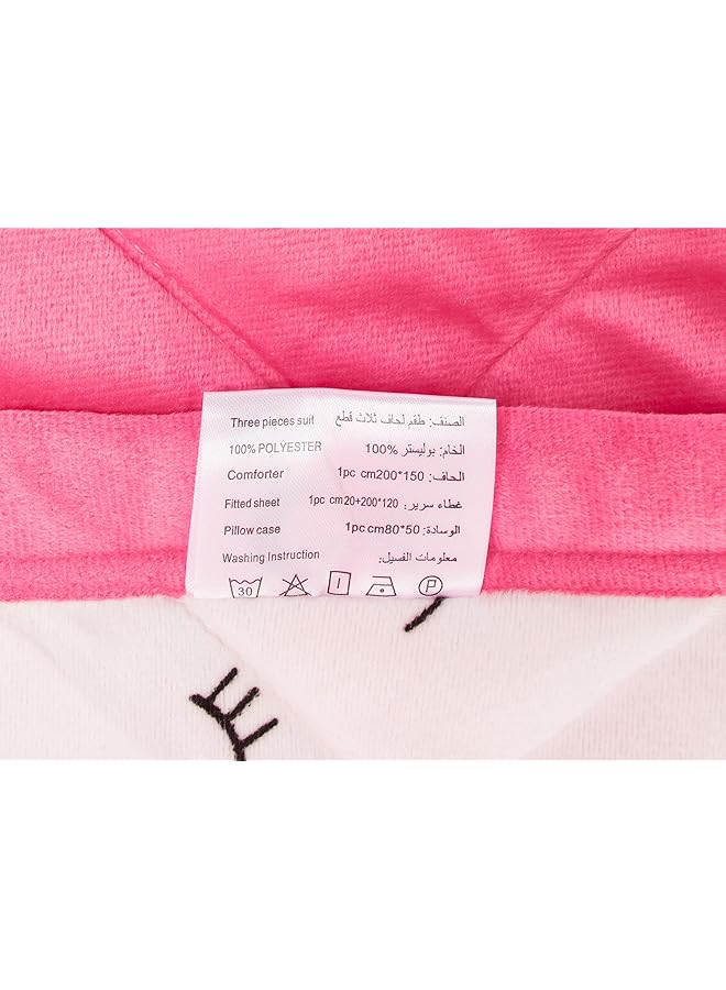 إيروريكس مجموعة من 2 غطاء لحاف من الفلانيل الناعم القابل للعكس للأطفال لجميع المواسم، 3 قطع مقاس مفرد 150 × 200 سم، طقم فراش للأولاد أو البنات بنمط خياطة هندسية على الوجهين مع طباعة غائمة، متعدد الألوان - Image 3