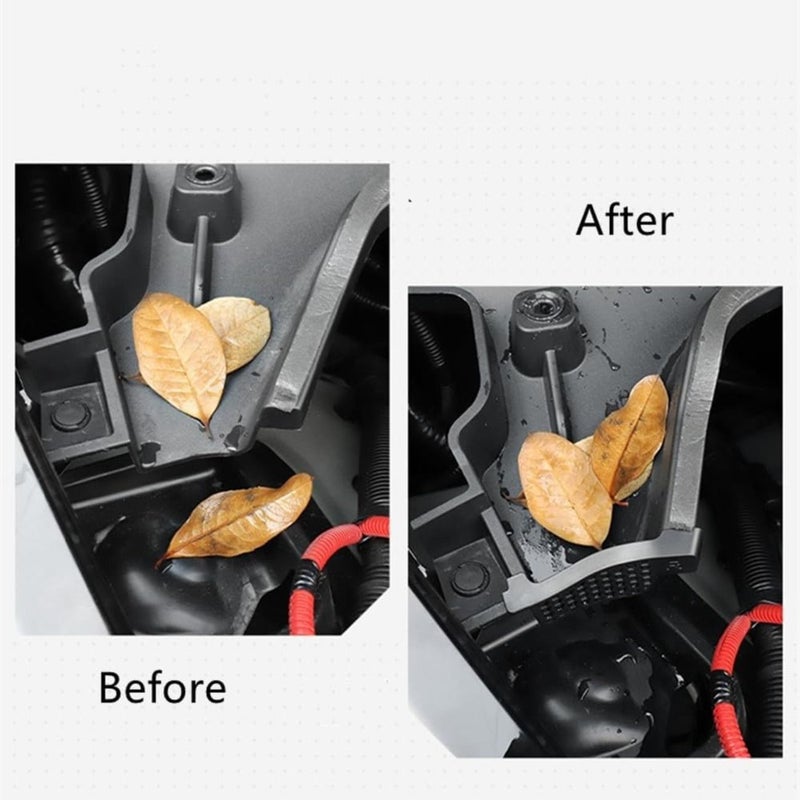 2pcs Black Hood Water Drain Grille Compatible With Tesla Model Y 2020-2024 Anti-Clogging Front Trunk Water Channel Net Protects Against Leaves Debris Durable Polypropylene - Image 4
