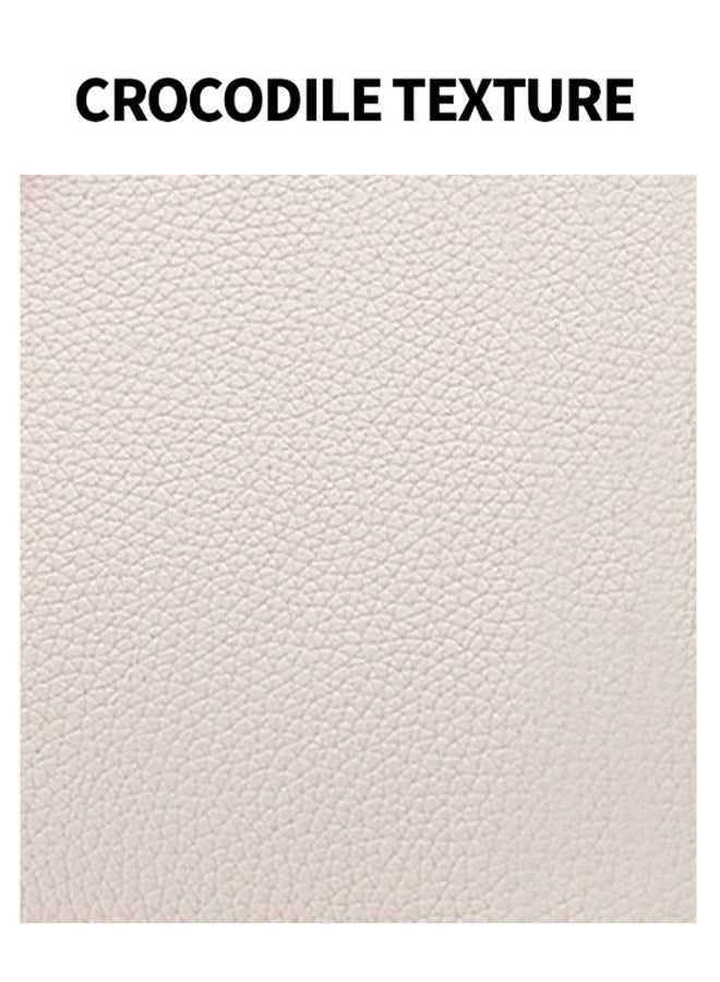SHABILI Women Shoulder Bag PU Large-Capacity Multi-Pocket Embossed Satchel, Ladies Handbag Tote Crossbody Cross Bags Fashion Leaf-Charm Purse for Teen Youth Daily Casual Party Travel Work Shopping (White) - Image 4