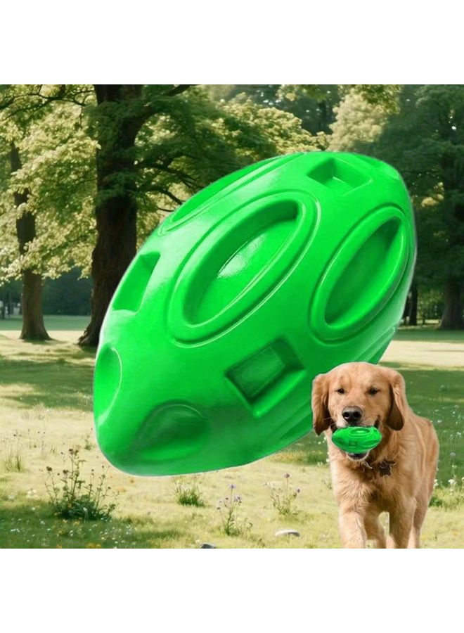 كرة قدم وردية مطاطية للحيوانات الأليفة مع صوت لتسلية الكلاب وتدريبها على المضغ - Image 3