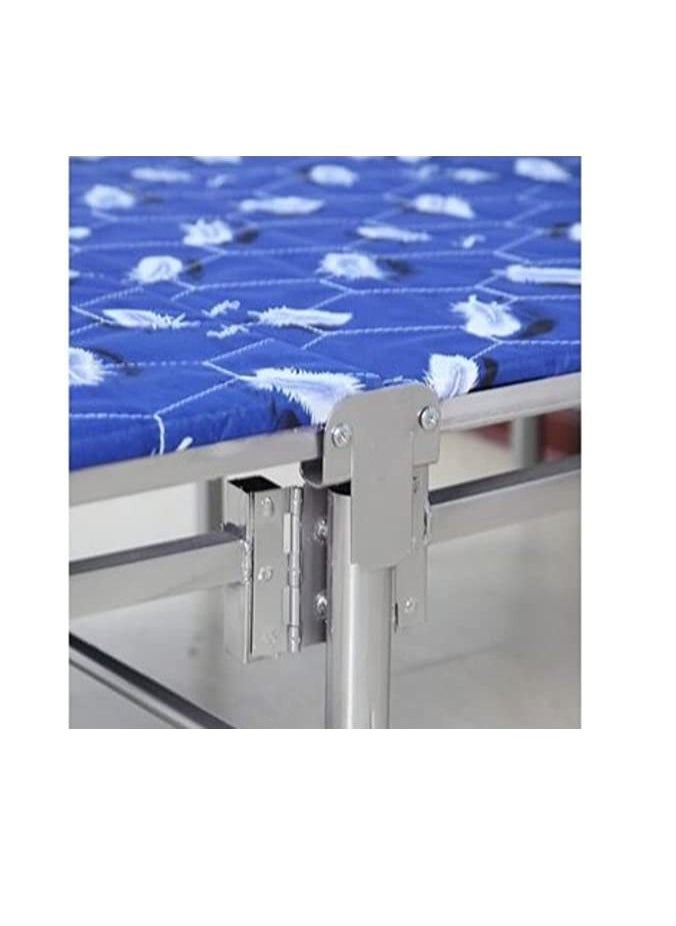 SULSHA Folding Bed Single Metal Build, Blue - 190(L) x 90(W) cm  - Image 3
