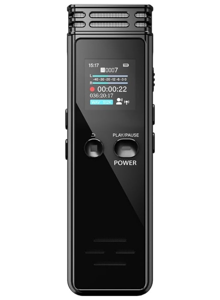 ELTRAZONE 128GB USB Rechargeable Voice Recorder with Built-in Mic, Speaker & Voice Activation, Black - Image 3