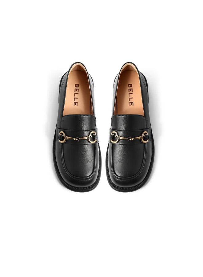 Belle Horsebit Loafers Women Spring Flat Versatile Shoes Z3b1daa6 Black Size 34 - Image 4