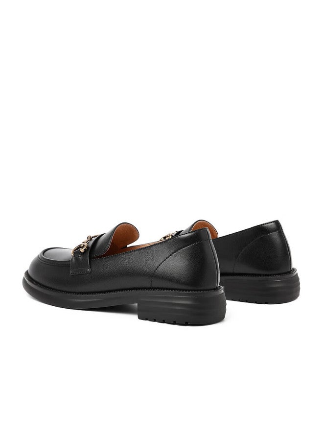 Belle Horsebit Loafers Women Spring Flat Versatile Shoes Z3b1daa6 Black Size 34 - Image 5