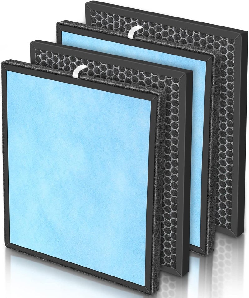 isinlive 2 Set HSP001 Filter Replacements for HSP001 Smart True HEPA Air Purifier 4 Stage Filtration of Fine PreFilter Activated Carbon Cold Catalyst and H13 True HEPA Filter - Image 1