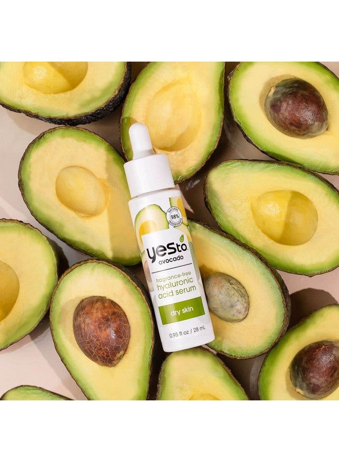 Yes To Avocado Fragrancefree Hyaluronic Acid Serum Deeply Nourishing Formula Helps Attract & Infuse Dry Parched Skin With Moisture & Omega3 Fatty Acids Natural Vegan & Cruelty Free 0.95 Fl Oz - Image 5