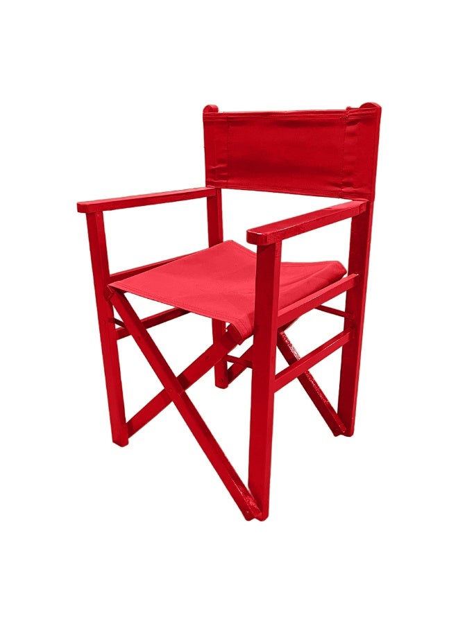 كرسي مخرج للبحر خشب زان - لون أحمر