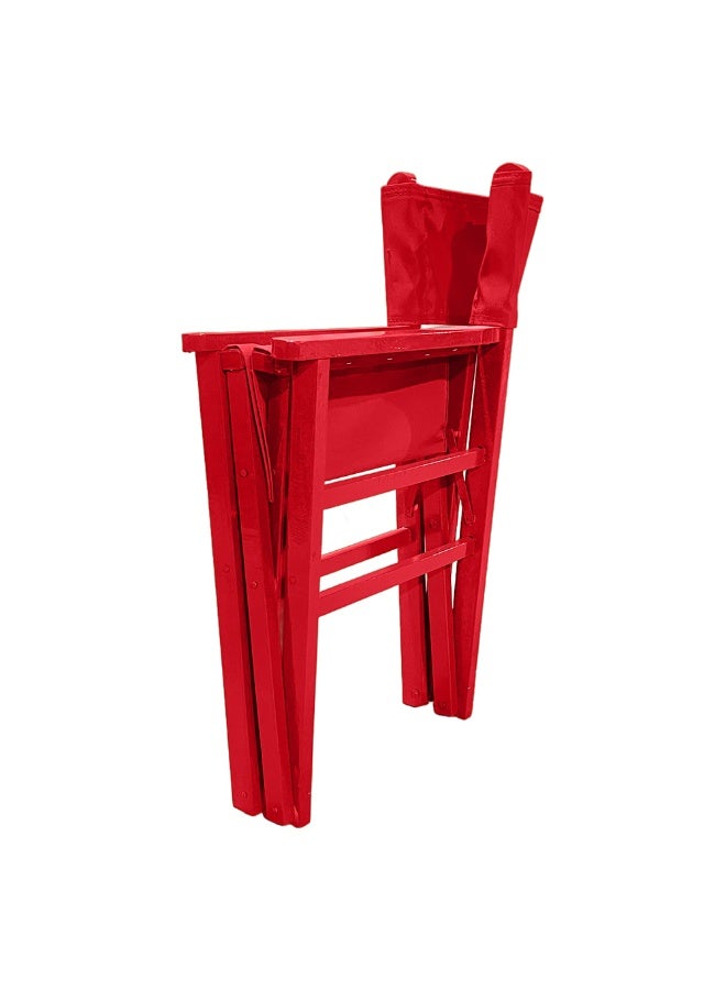 كرسي مخرج للبحر خشب زان - لون أحمر