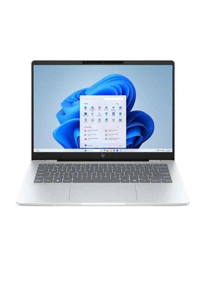 HP OmniBook 7 AI Laptop With 14 Inch OLED Display, Intel Core Ultra 7 Processor/16GB RAM DDR5/512GB SSD/Intel Graphics/Windows 11 Home/ English/Arabic Glacier silver - Image 1
