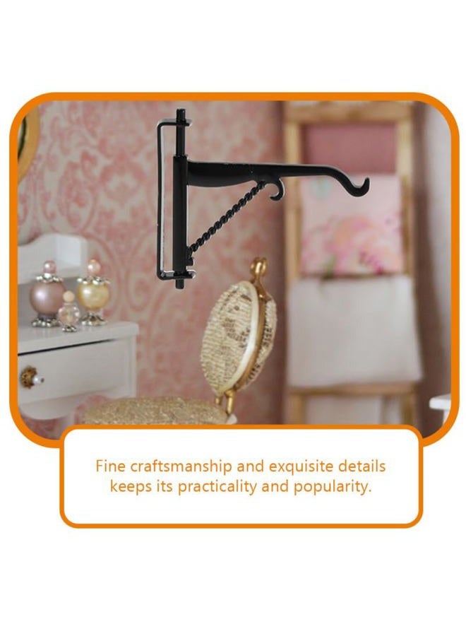 ifundom 6pcs Christmas Dollhouse Hook Dollhouse Light Bracket Dollhouse Plant Bracket Dollhouse Metal Wall Art Miniature Coat Rack Mini House Hooks Mini Plant Supports Alloy Lantern Hanger - Image 5