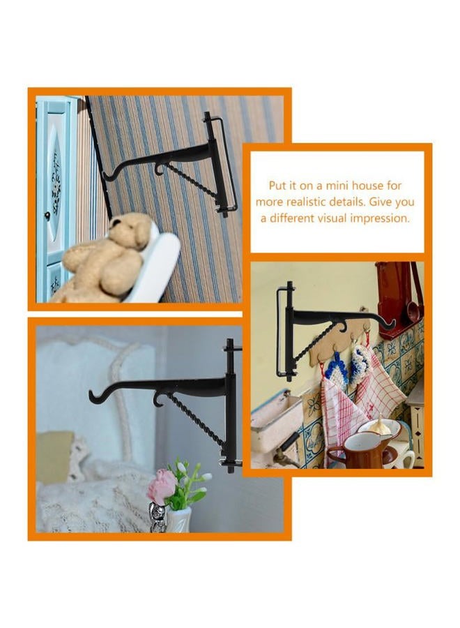 ifundom 6pcs Christmas Dollhouse Hook Dollhouse Light Bracket Dollhouse Plant Bracket Dollhouse Metal Wall Art Miniature Coat Rack Mini House Hooks Mini Plant Supports Alloy Lantern Hanger - Image 3