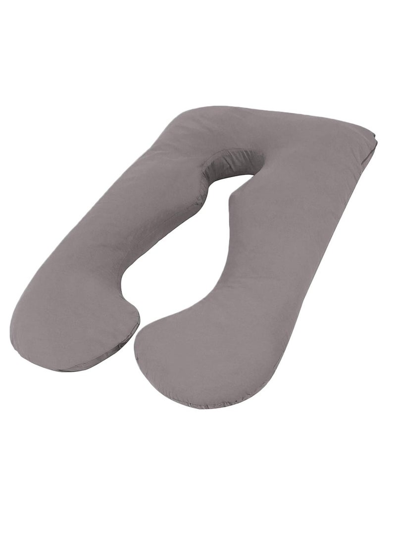MIXDE Pregnancy Pillows, Maternity Pillows, U-Shape Full Body Pillow, Cooling Cover Grey, Pregnancy Pillows for Sleeping, Body Pillows for Adults, Maternity Pillow and Pregnancy Must Haves  - Image 1