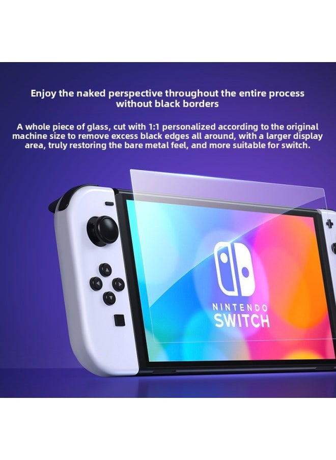 Generic Nintendo Switch Tempered Film Oled Protective Film Ns HD Seconds Sticker Game Machine Screen Automatic Sticker Artifact-Color:Two-piece-OLED Hd Film [strong Anti-fingerprint/one-second Cover Sticker] Sends Second Sticker Dust-free Cabin  - Image 3