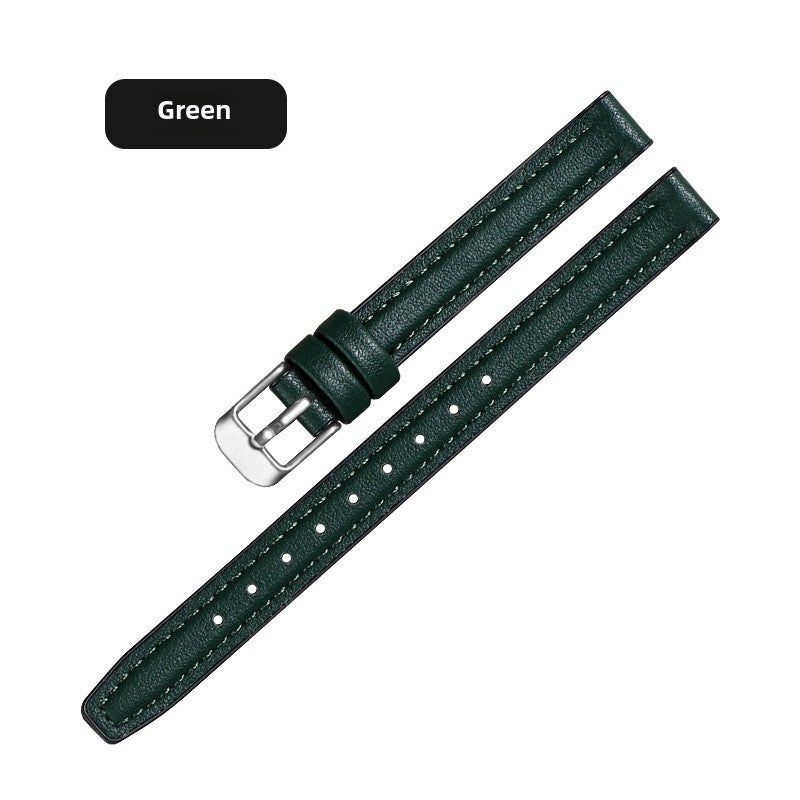 Generic Silicone Watch Strap Quick Release 10-16mm GJTP-dark green-silver pin buckle 