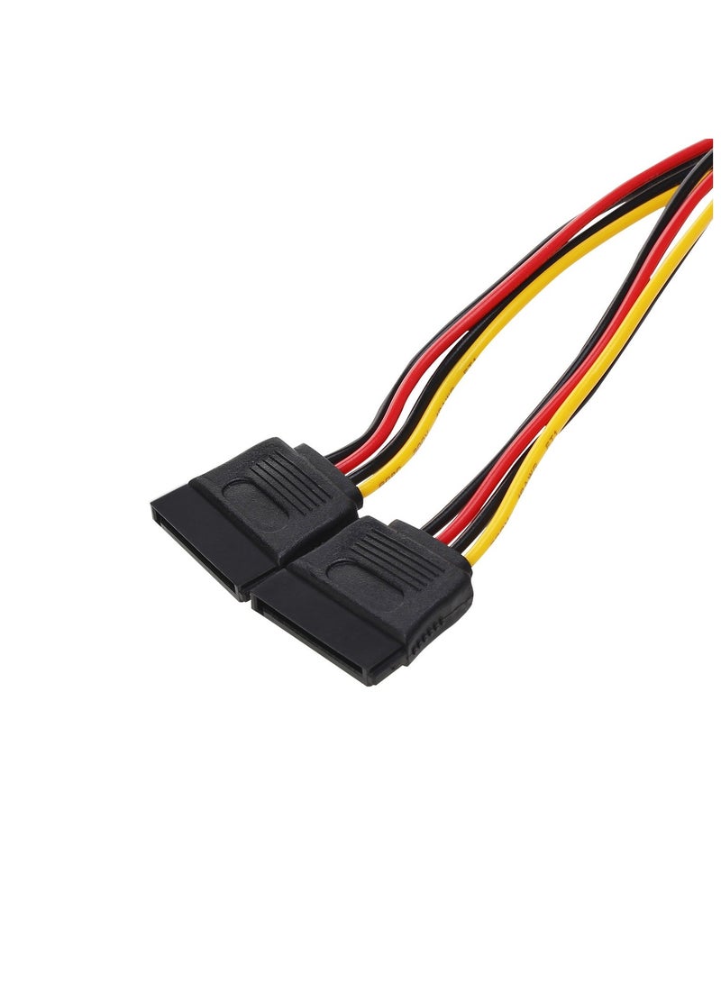 غنافوتو 2 قطعة كابل مقسم طاقة SATA، كابل تمديد طاقة مقسم 15 سنًا ذكر إلى 2 أنثى، كابل مقسم طاقة Y - Image 5