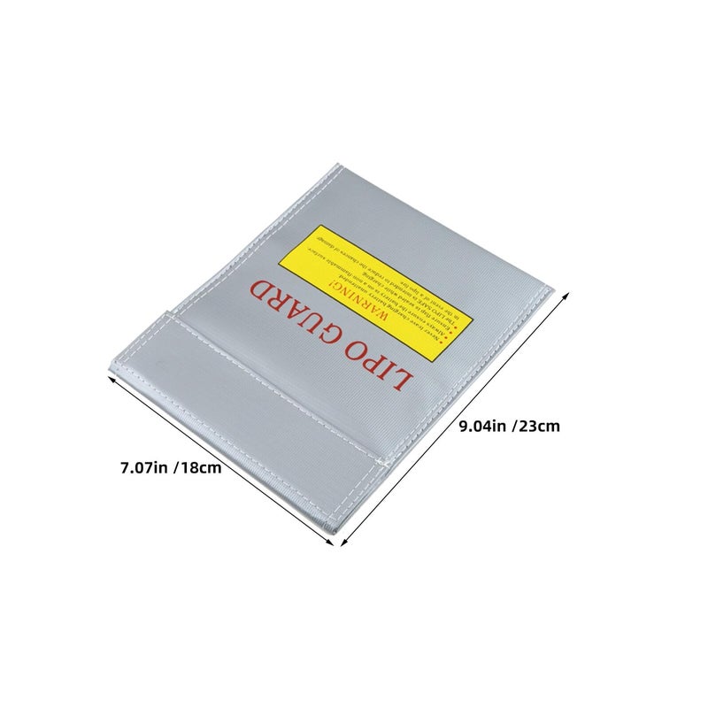 2pcs Fireproof Battery Storage Bag 18x23cm Heat Resistant Pouch for Lipo Charging Safety - Image 3