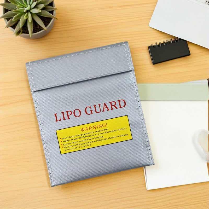2pcs Fireproof Battery Storage Bag 18x23cm Heat Resistant Pouch for Lipo Charging Safety - Image 5