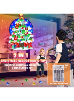 Bootaa 31" Led Felt Chirstmas Tree For Kids, Dart Board For Kids, Toys For Ages 5-7, Christmas Decoration, Kids Toys, Gift Ideals For 3 4 5 6 7 8 9 10 Year Old Boys Girls, Xmas Gift, Party Favors  - Image 2