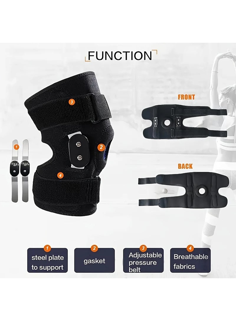 كيلا دعامة الركبة للنساء والرجال، دعامة ركبة مفصلية مع مثبتات جانبية، دعامة ركبة مفتوحة قابلة للتعديل لعلاج التهاب المفاصل، تمزق الغضروف المفصلي، الرباط الصليبي الأمامي، الرباط الجانبي الإنسي، التعافي من الإصابات، تخفيف آلام المفاصل - Image 4