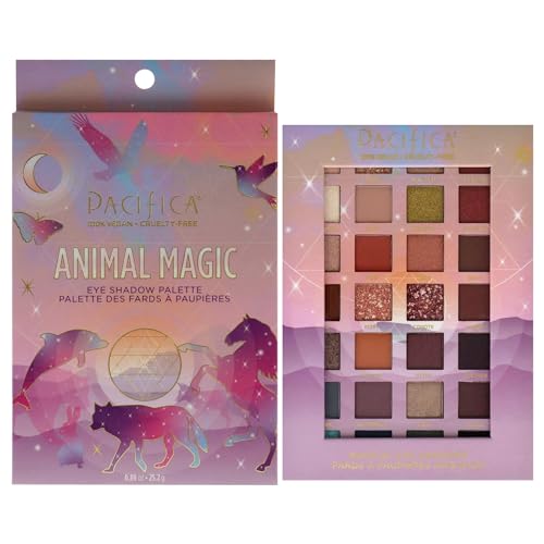 Pacifica Eyeshadow Palette  Animal Magic with Colorful Blendable Shades Highly Pigmented Mineral Eyeshadow TalcFree Vegan  CrueltyFree 089 oz 28 Shades
