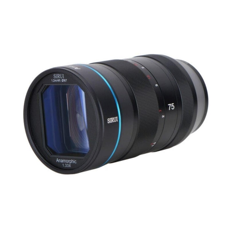 SIRUI 75mm F18 133X APSC Anamorphic Lens for X Mount Blue Flare