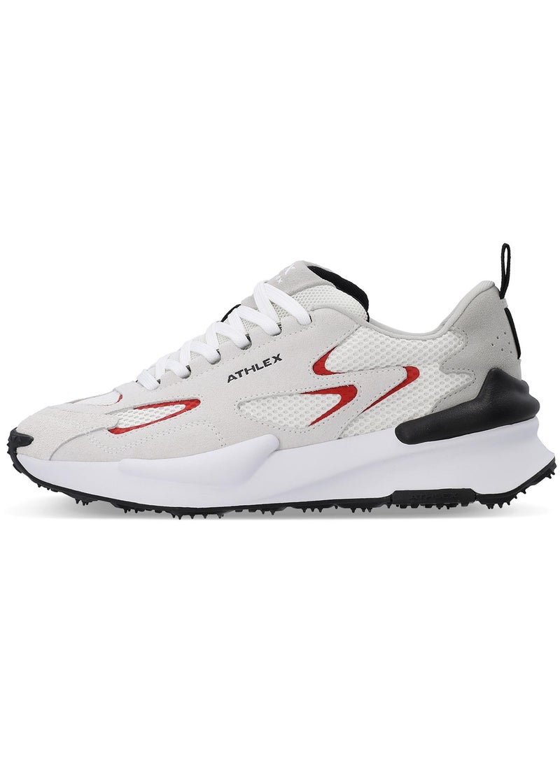 Athlex Men’s Running Shoes - Athlex Fuse M White/Red,  Lightweight Sneakers with SPEEDPULSE Cushioning & OrthoLite Insole - Image 3