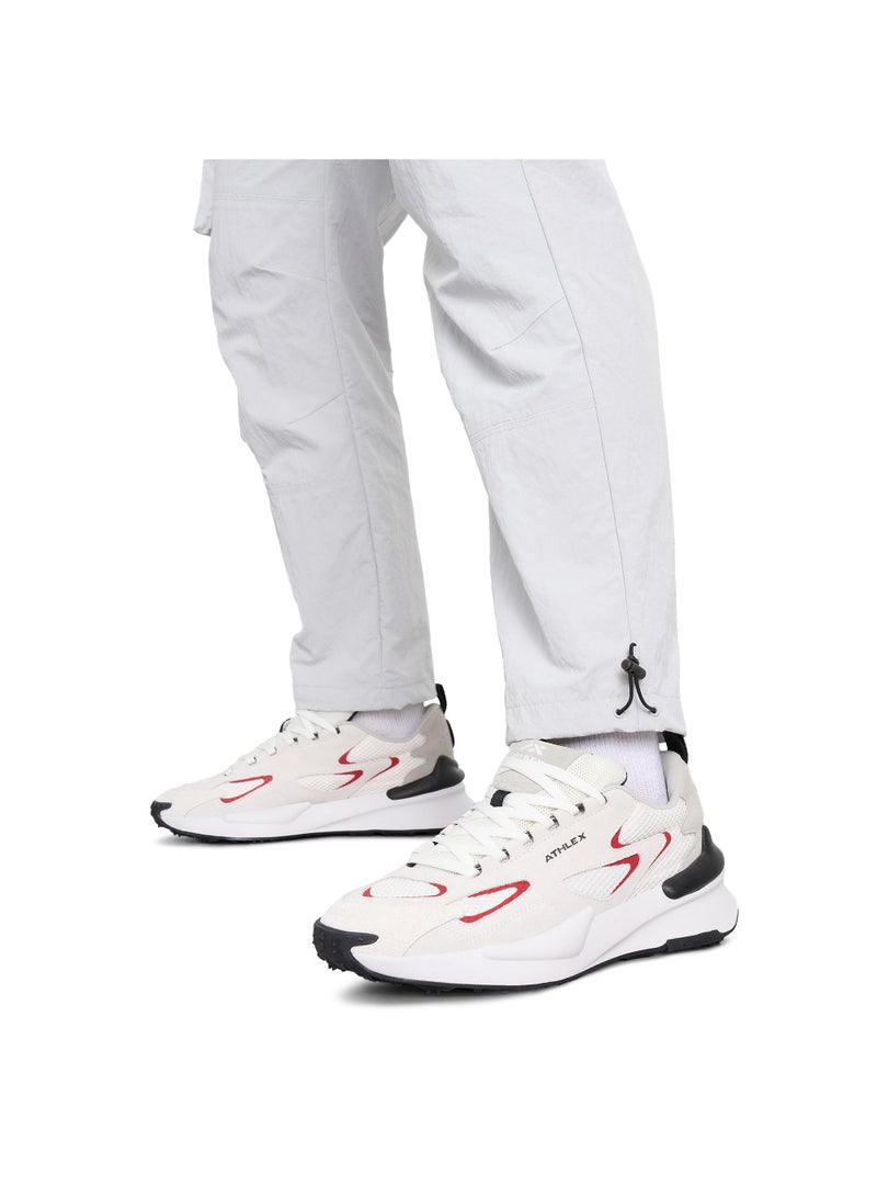 Athlex Men’s Running Shoes - Athlex Fuse M White/Red,  Lightweight Sneakers with SPEEDPULSE Cushioning & OrthoLite Insole - Image 2