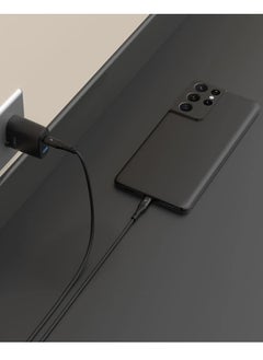Pawa Nylon Braided 60W Data & Quick Charging USB-C to USB-C Cable 1.2m/4ft- Black  - Image 2