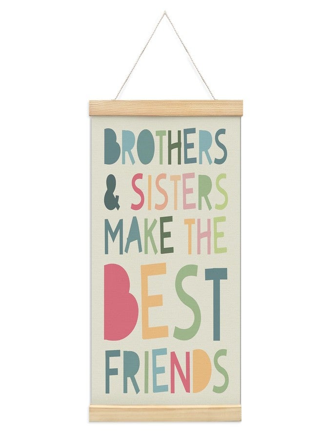 foedor Girls Playroom Sign Poster Hanger Frame,Brothers and Sisters Sign,Kids Room Decor Gift for Nursery Baby Kids Girl Boy,Best Brother Gifts From Sister,12x16 Inch - Image 1