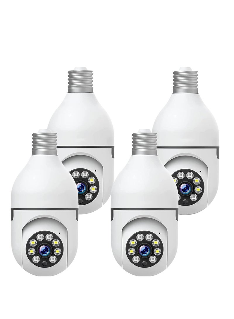 ELTRAZONE (5-Pack) WiFi Light Bulb Cameras – 360° Wireless Outdoor Security Cameras with 1080P Color Night Vision and Motion Detection - Image 1