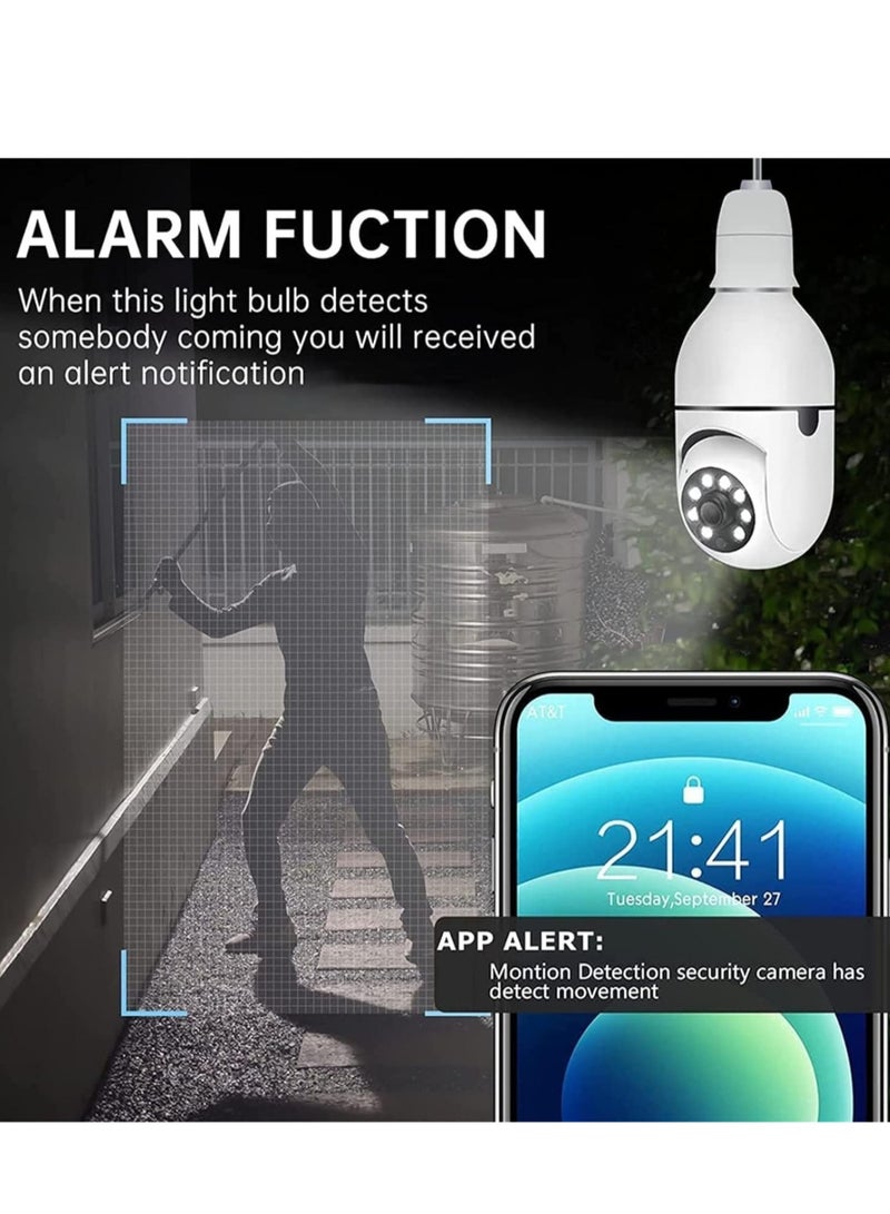 ELTRAZONE (5-Pack) WiFi Light Bulb Cameras – 360° Wireless Outdoor Security Cameras with 1080P Color Night Vision and Motion Detection - Image 5